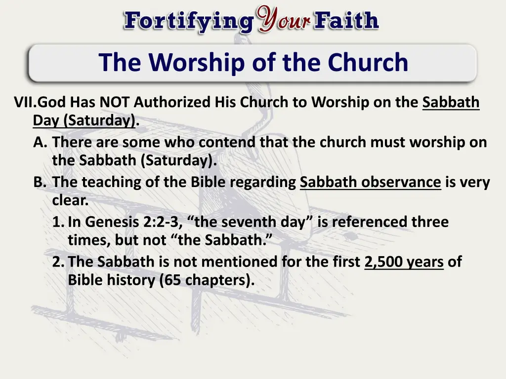 the worship of the church 6