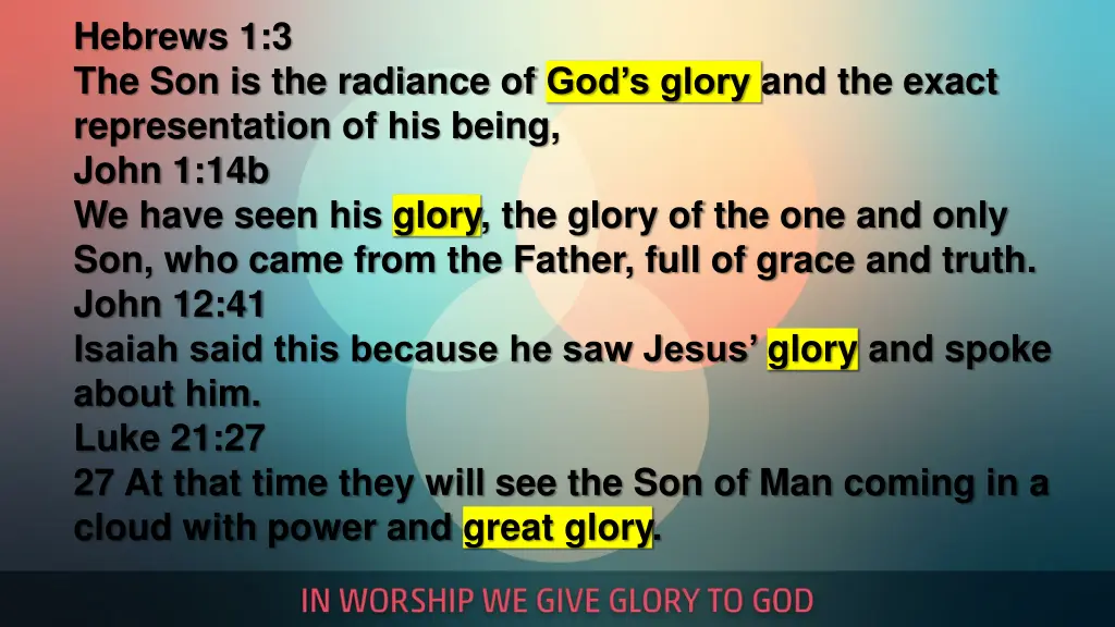 hebrews 1 3 the son is the radiance