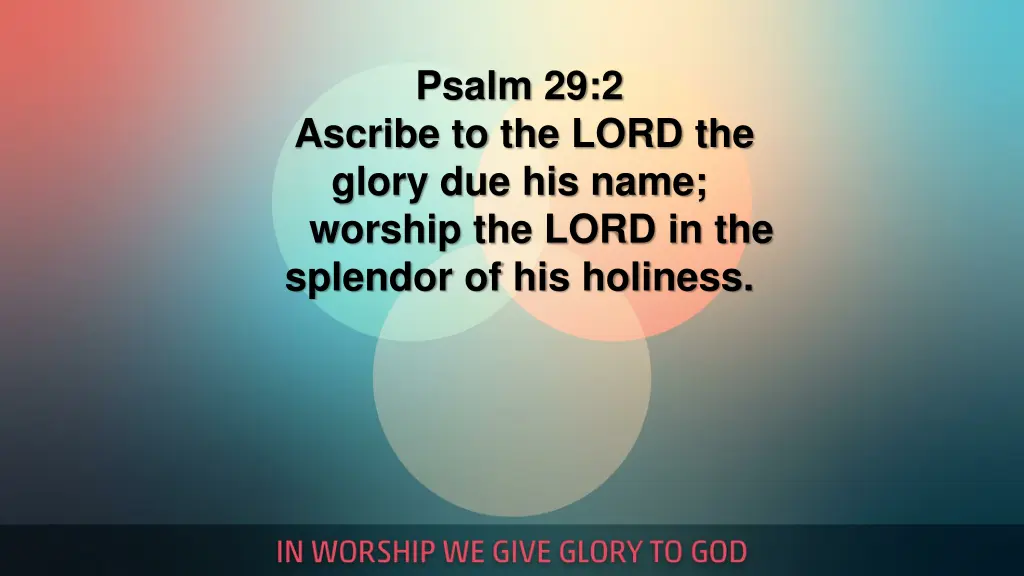 psalm 29 2