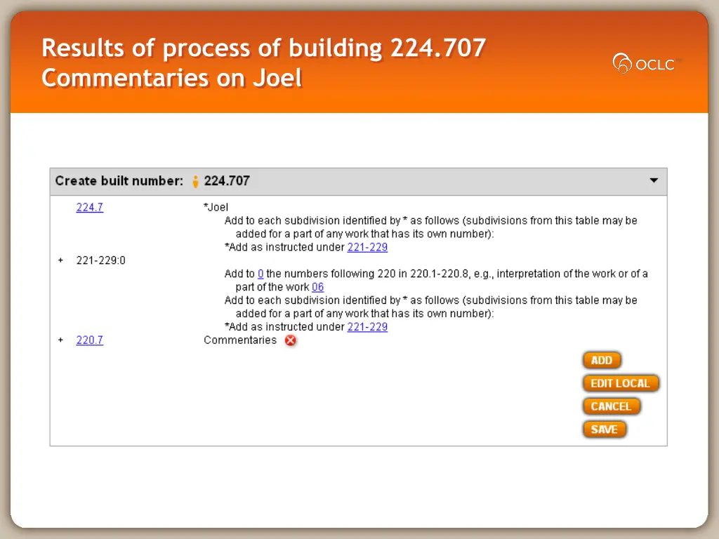 results of process of building
