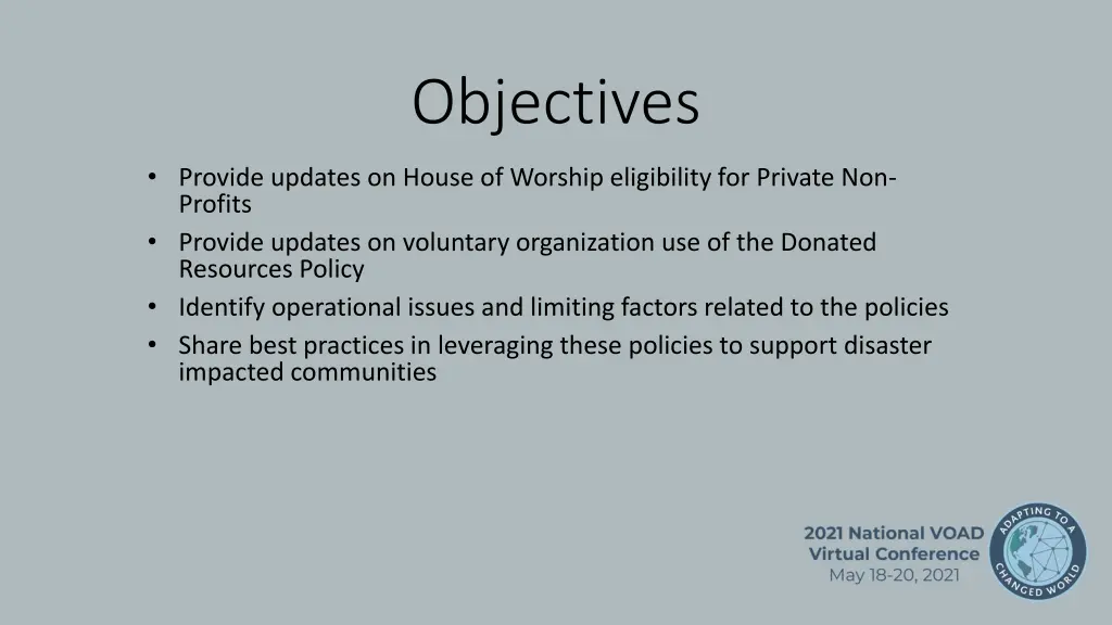 objectives