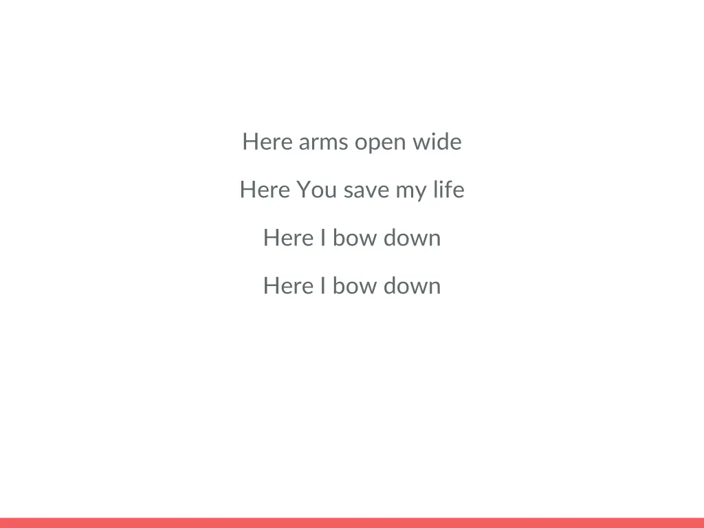 here arms open wide