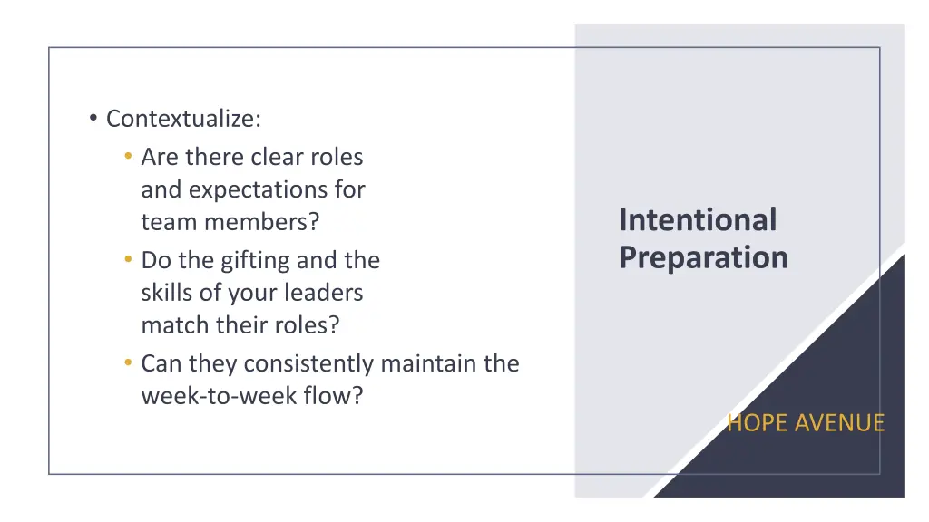 contextualize are there clear roles