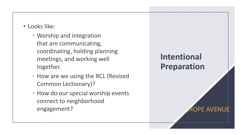looks like worship and integration that