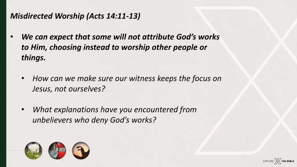 misdirected worship acts 14 11 13 1