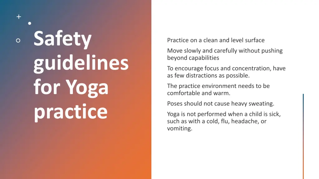 safety guidelines for yoga practice