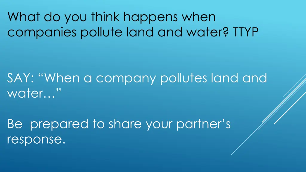 what do you think happens when companies pollute