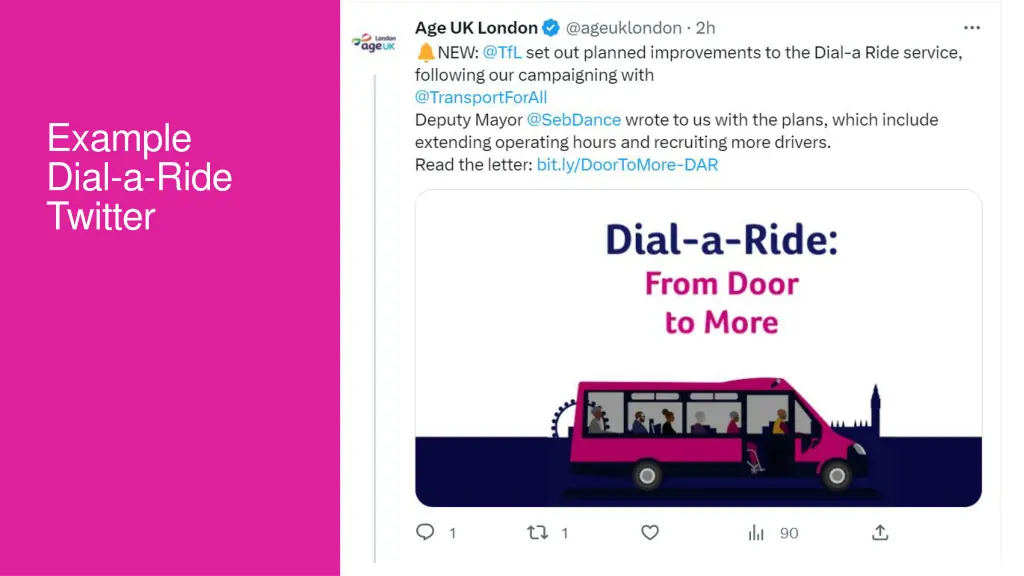 example dial a ride twitter