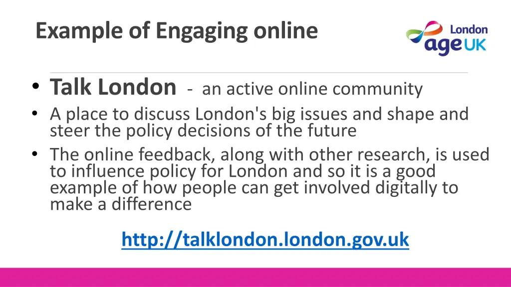 example of engaging online