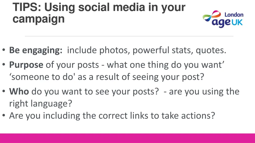 tips using social media in your campaign