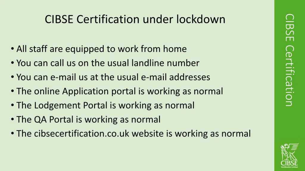 cibse certification 2