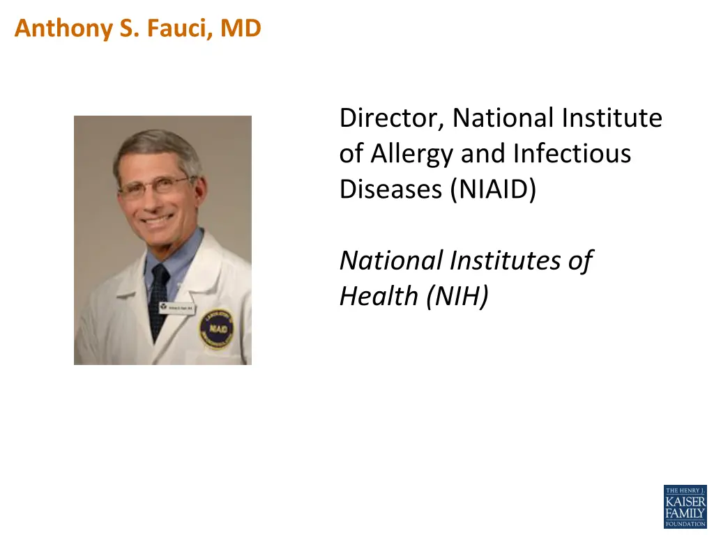 anthony s fauci md
