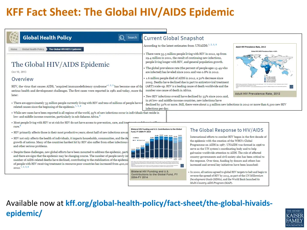 kff fact sheet the global hiv aids epidemic