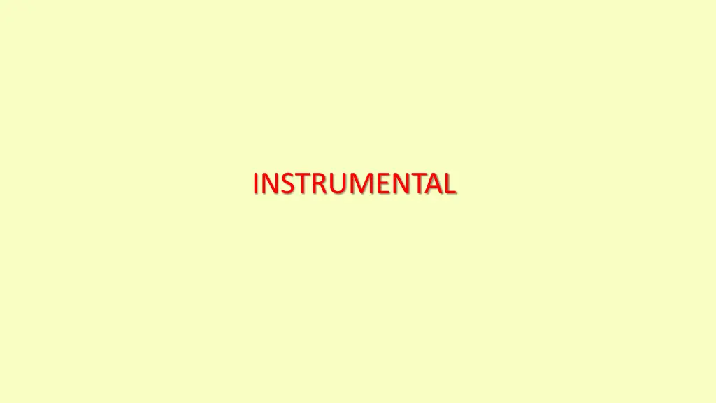 instrumental