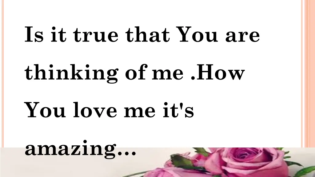 is it true that you are