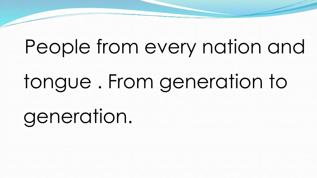 people from every nation and