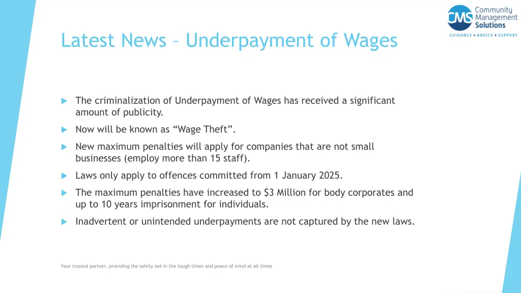 latest news underpayment of wages