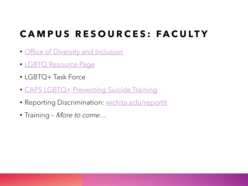 campus resources faculty