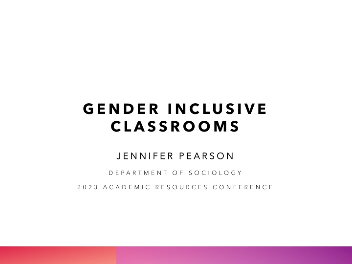 gender inclusive classrooms