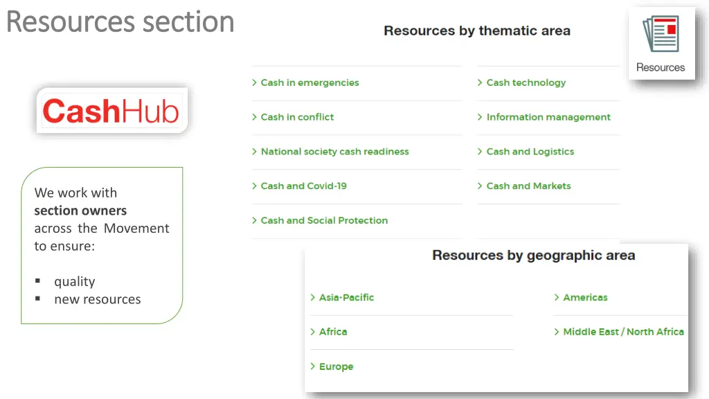 resources section resources section