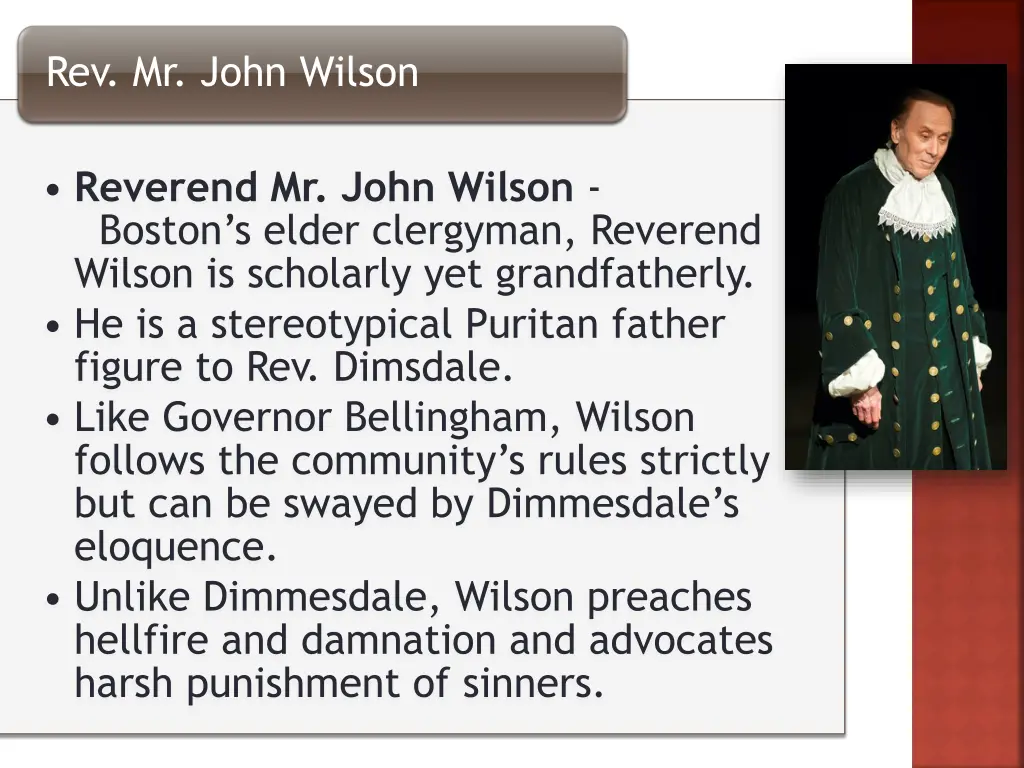 rev mr john wilson