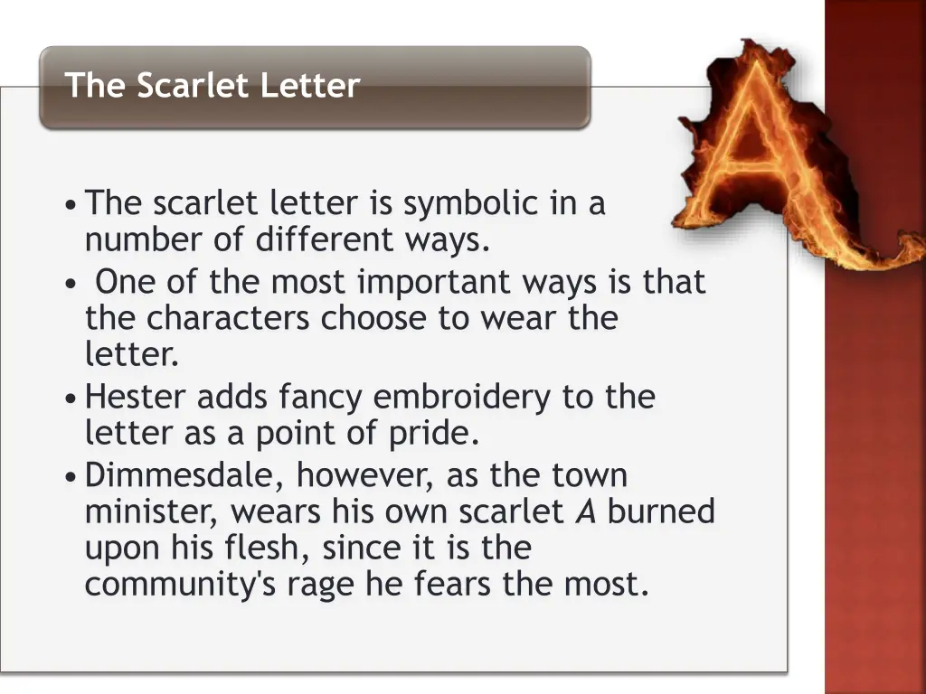 the scarlet letter