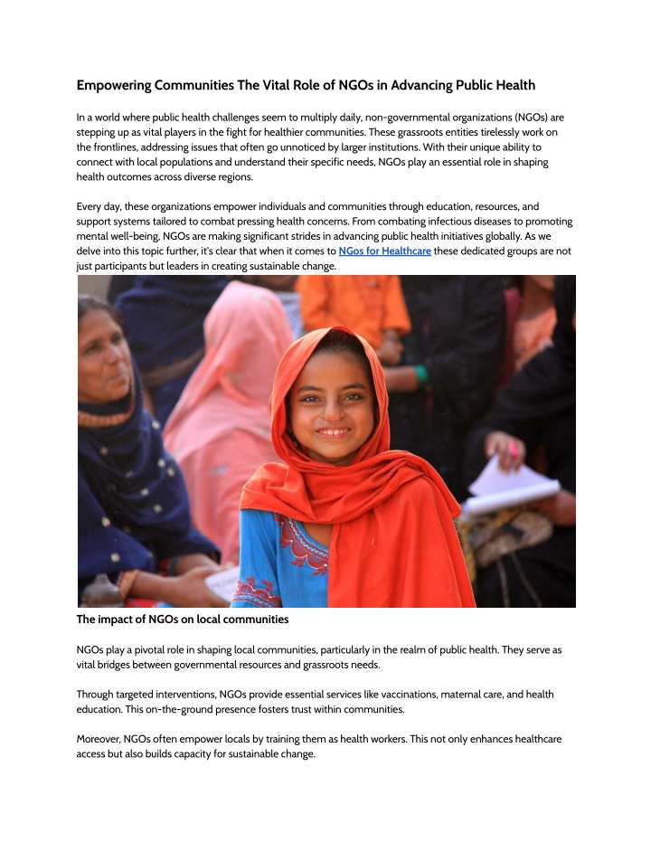 empowering communities the vital role of ngos