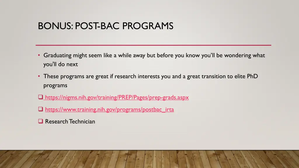 bonus post bac programs