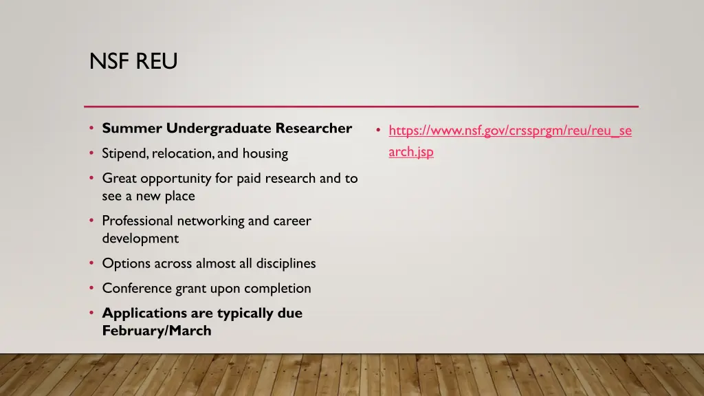 nsf reu