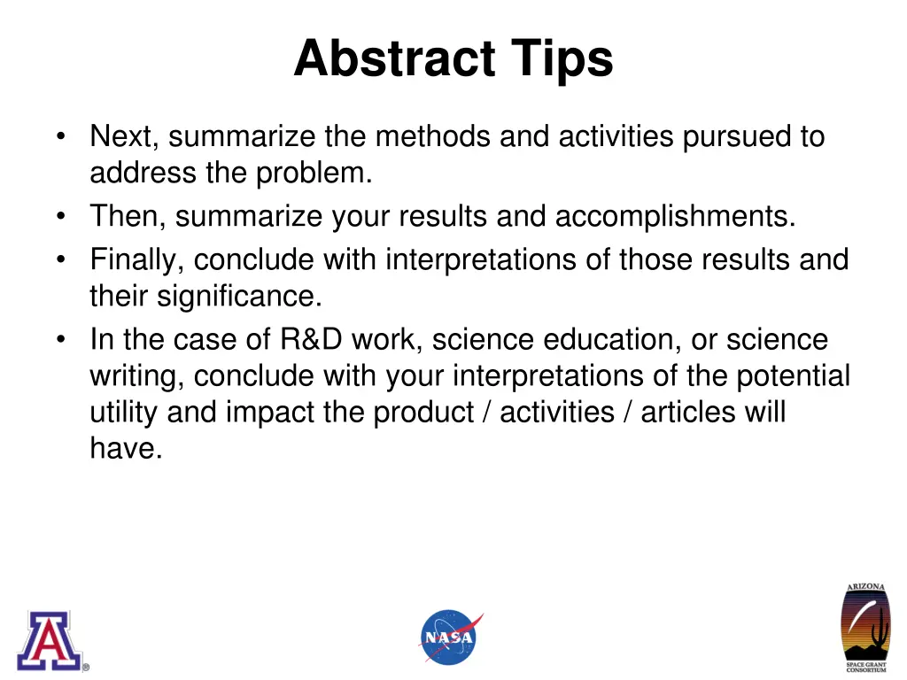 abstract tips
