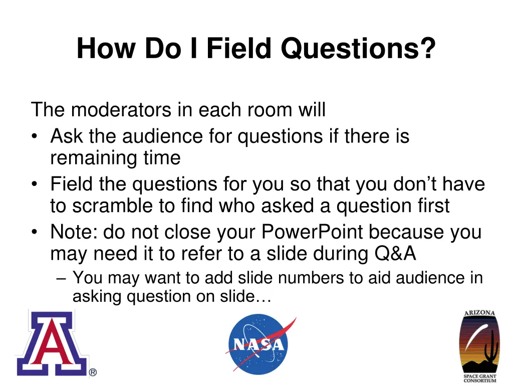 how do i field questions