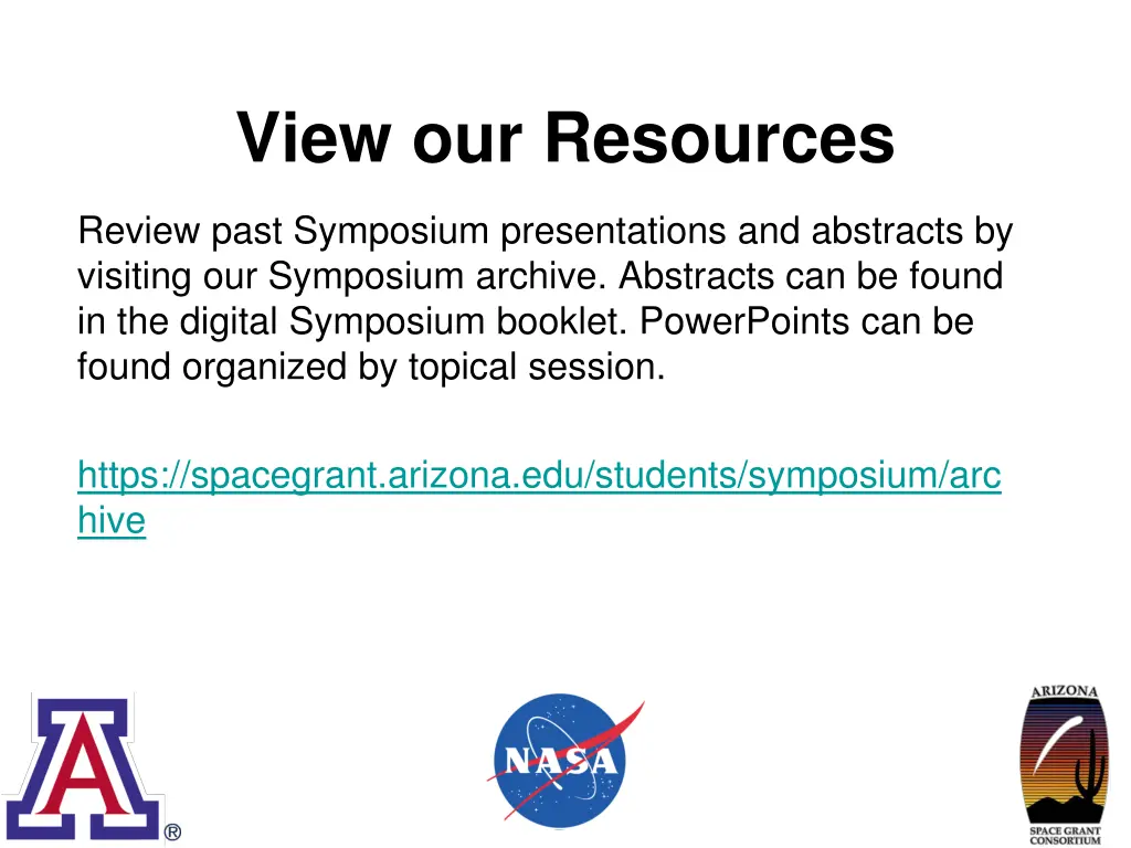 view our resources