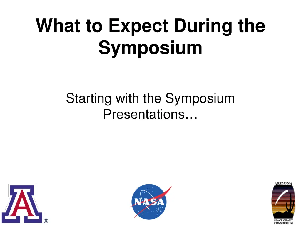 what to expect during the symposium