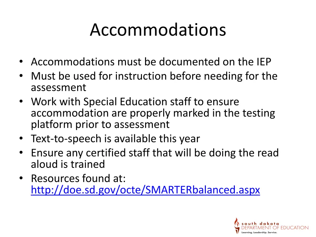 accommodations