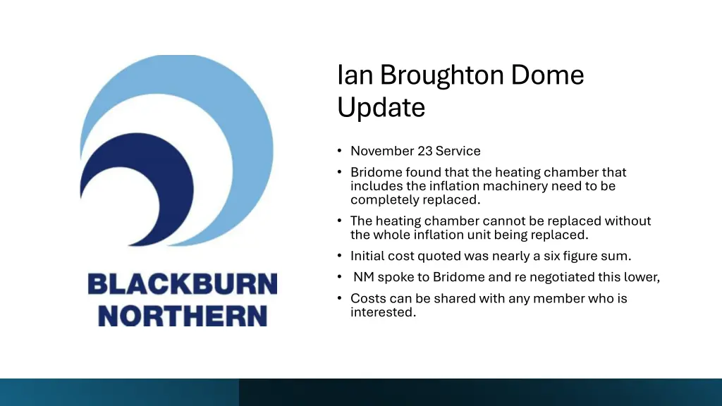ian broughton dome update 2