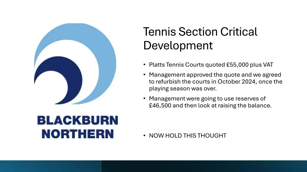 tennis section critical development 1