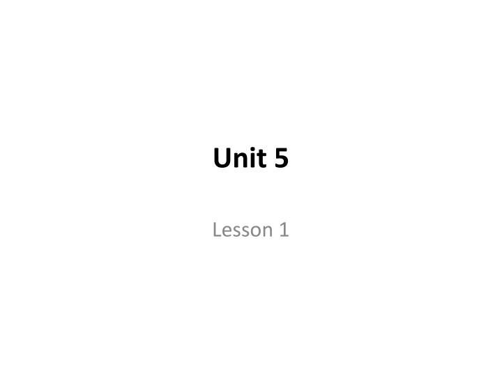 unit 5