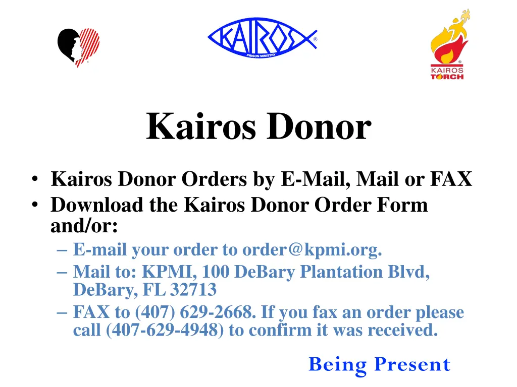 kairos donor