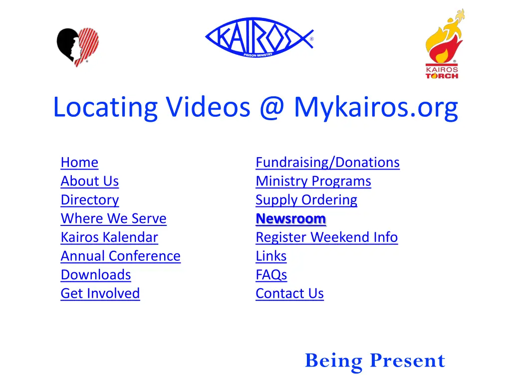 locating videos @ mykairos org