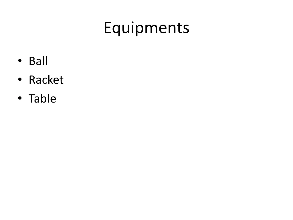 equipments