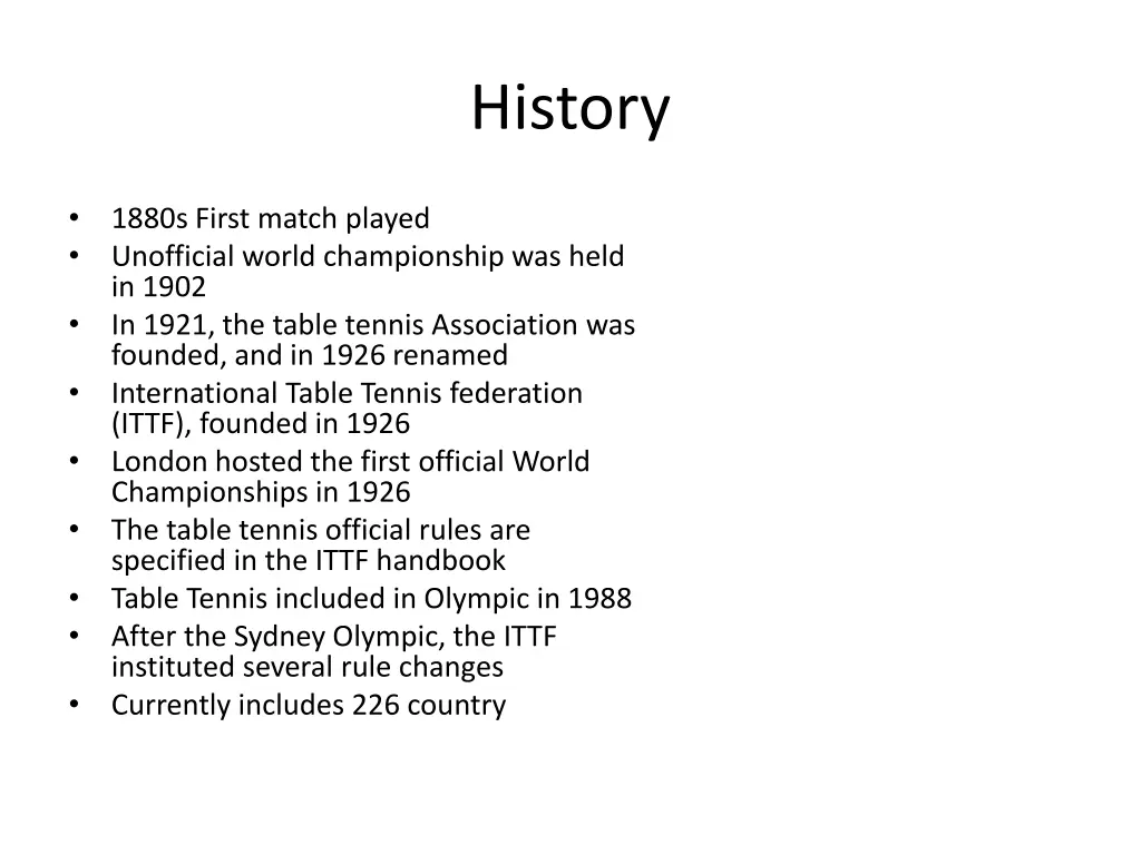 history