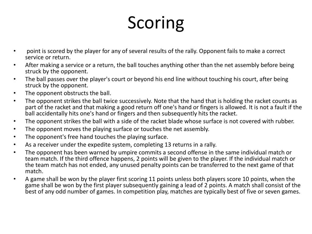 scoring