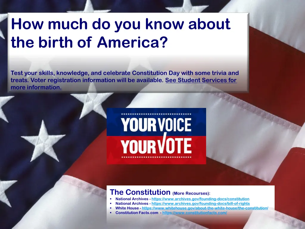 how much do you know about the birth of america