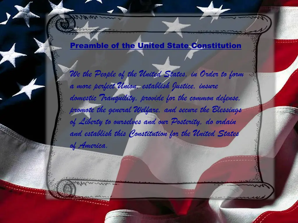 preamble of the united state constitution