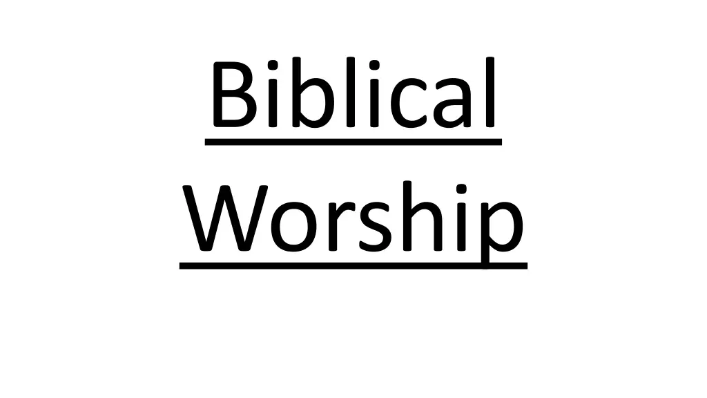 biblical worship