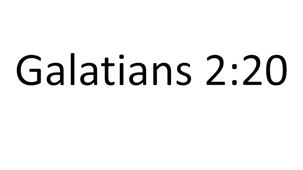 galatians 2 20