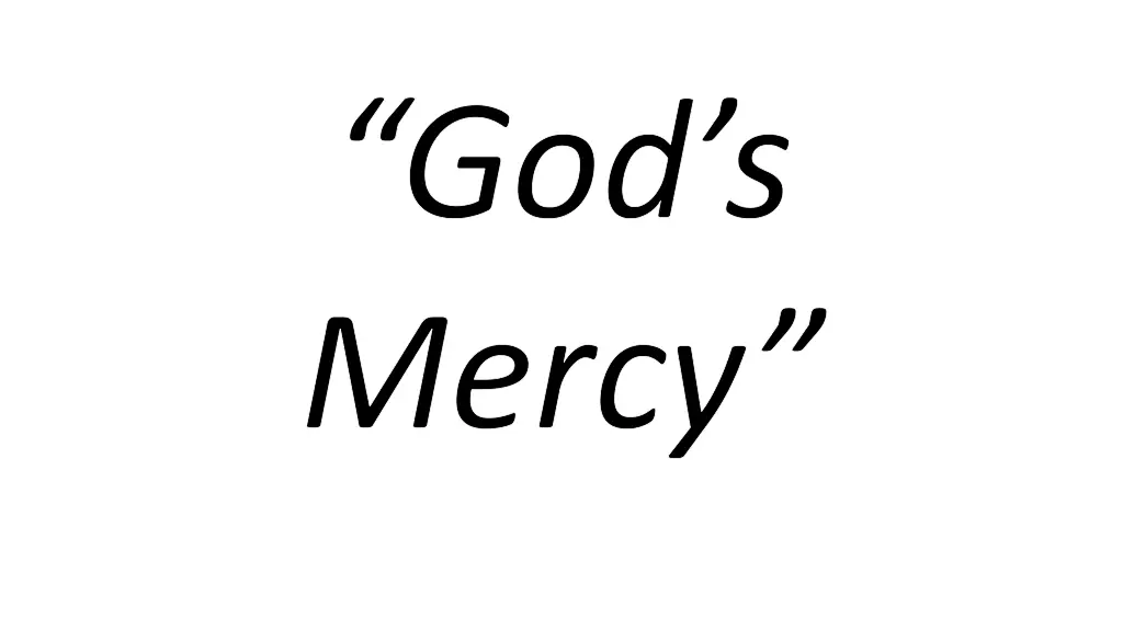 god s mercy
