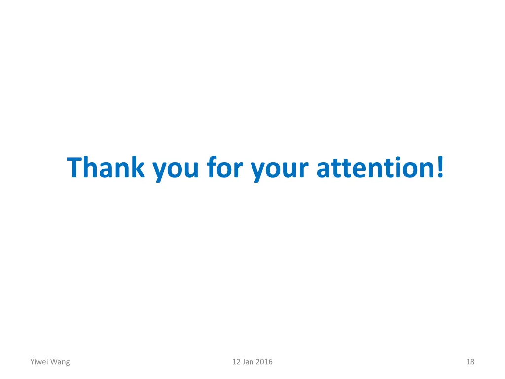 thank you for your attention