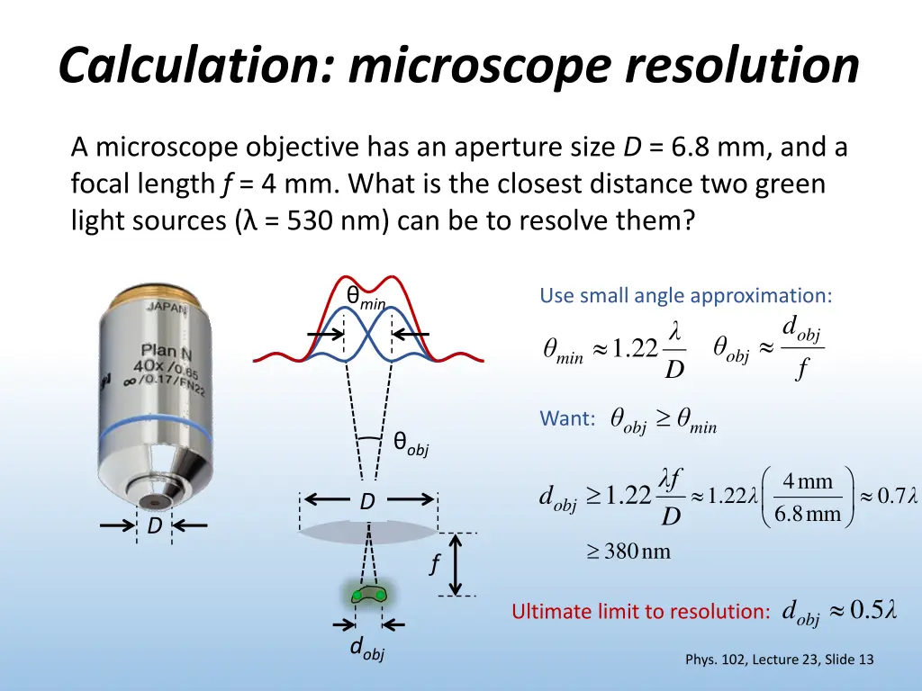calculation microscope resolution