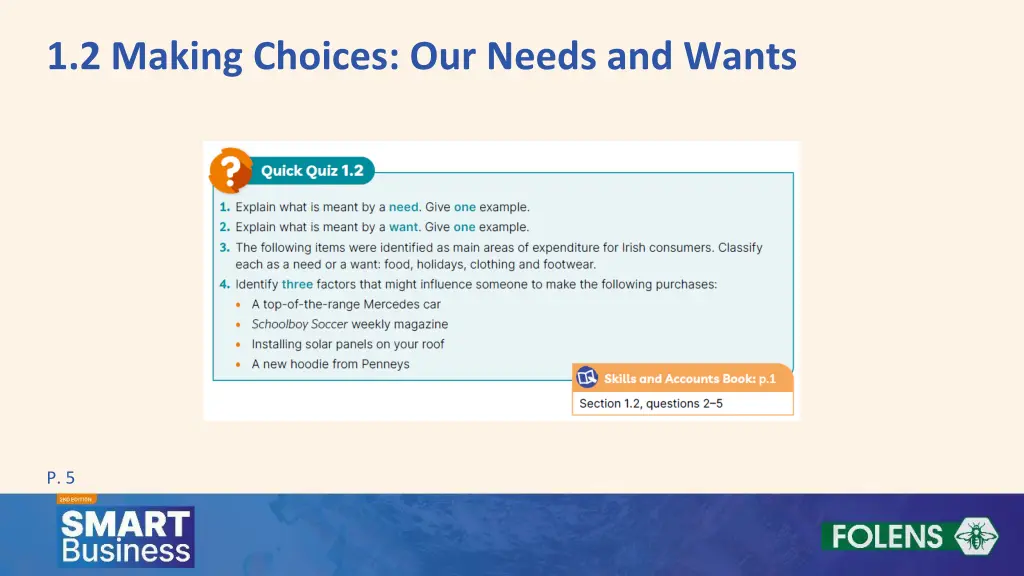 1 2 making choices our needs and wants 5